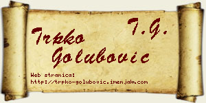 Trpko Golubović vizit kartica